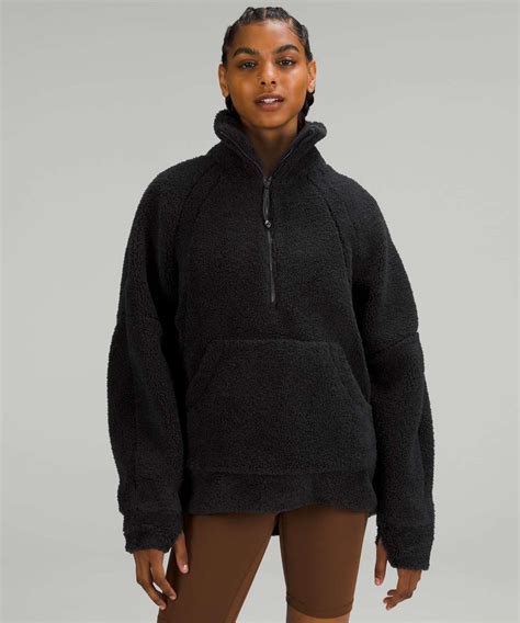 lululemon oversized fleece half zip